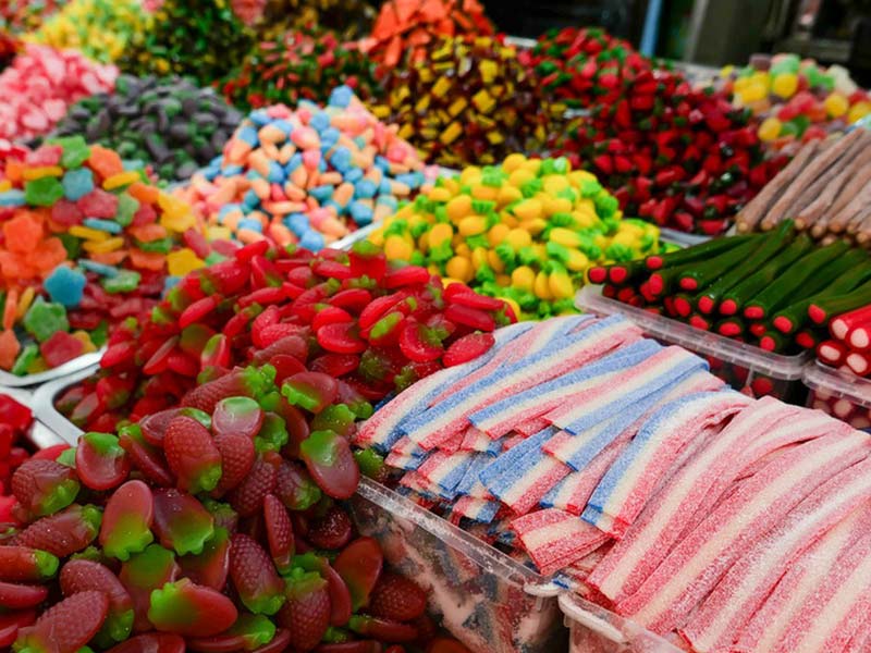 Small-to-large scale gummy production line for vitamin-infused, sour, or CBD gummy products