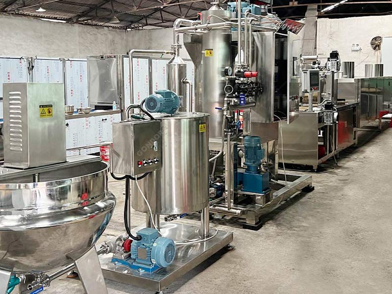 Automatic candy making machine with temperature control for hard candy
