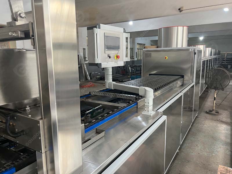 CE-approved lollipop depositing line for export to European confectionery markets